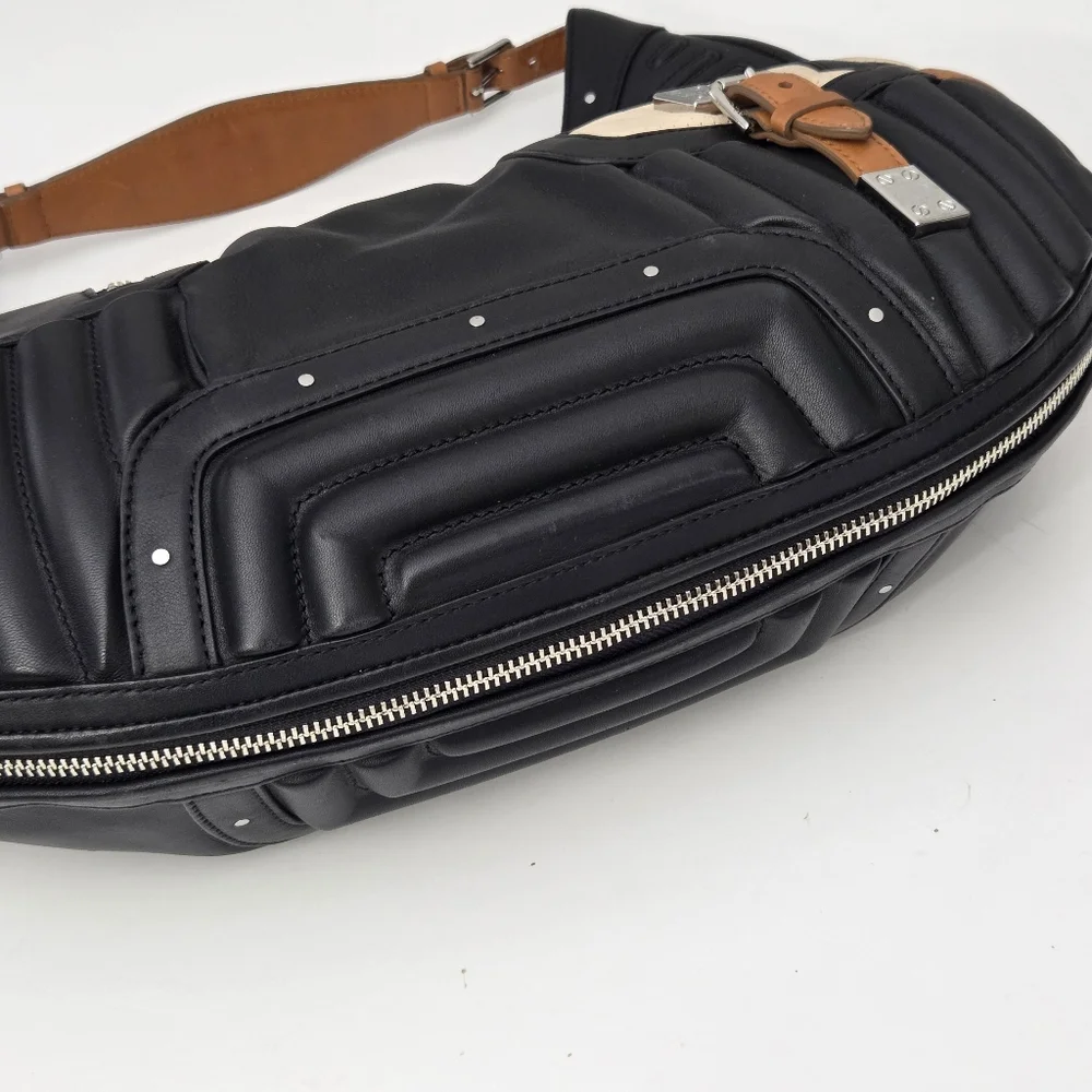 RARE LAUREN RALPH LAUREN QUILTED BIKER STYLE HOBO BAG